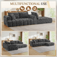 thumbnail image 5 of 108" W Modular Sectionals Sofa,Cloud Boneless Couch with Chaise,Chenille Tufted Deep Seat L Shaped Couch,Modern Compression Foam Sofa for Living Room Bedroom,No Assembly Required(Right Facing,Gray), 5 of 8
