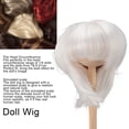 thumbnail image 3 of Doll Short Straight , Soft  Fiber Doll Hair  Doll Toy Making Synthetic Hair  For 18.5 To 21cm Head Circumference, 3 of 8