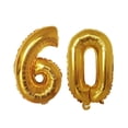 thumbnail image 4 of Suministros para fiestas de cumpleaños de 60 años, pancarta con globos de helio y mantel, decoraciones para festivales de aniversario para adultos, 4 of 5
