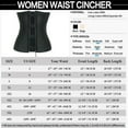 thumbnail image 2 of Latex Waist Trainer For Women Zipper Corset Underbust Sport Cincher Womens Workout Body Shaper, 2 of 6
