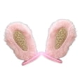thumbnail image 4 of Orejas de peluche Diseño creativo versátil Orejas de animales lindas Fácil de instalar 2x Orejas de conejo rosa, 4 of 9