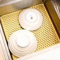 thumbnail image 3 of Silicone Sink Mat, Kitchen Sink Protector Folding Heat Resistant Non-slip for Bottom of Farmhouse Stainless Steel Porcelain Sink, 13.5 x 13.5'(Yellow, 3 of 4