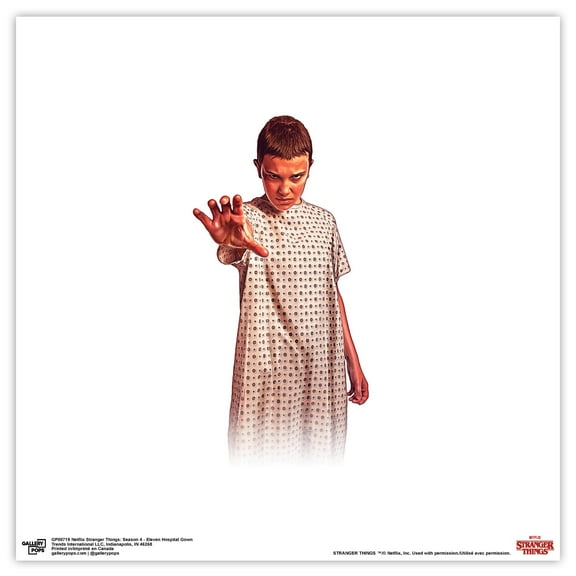 Gallery Pops Netflix Stranger Things: Season 4 - Eleven Hospital Gown Wall Art, Unframed Version, 12" x 12"