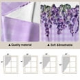 thumbnail image 5 of Purple Lavender Swag Valances for Windows, Kitchen Curtains 36 Inch Length 2 Panels Set, Spring Watercolor Wildflowers Plant Plaid Short Curtains for Small Windows Rod Pocket Cafe Curtains 28"x36", 5 of 8