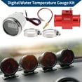 thumbnail image 2 of Unique Bargains 1.26" Universal Digital Water Temperature Gauge Kit with Red Joint Pipe Radiator Sensor Adaptor 100-300F - DC 12V Automotive LED Display, 2 of 7