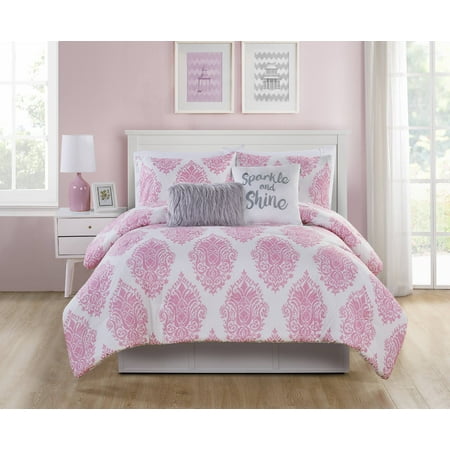 VCNY Home Love the Little Things Damask Bedding Comforter Set