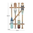 thumbnail image 4 of DecMode Blue Wood Novelty Canoe Oar Paddle Wall Decor with Arrow and Stripe Patterns, 4 of 14