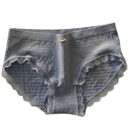 BYOIMUD Women s Lace Seamless Panty Butt Lift Cheeky Underwear Cotton Brief Underwear Cute Clothes Fashion Gift for Women 2023 Blue S