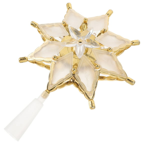 Homoyoyo Golden Plastic Christmas Tree Topper for Elegant Holiday Decor and Festive Home Decoration