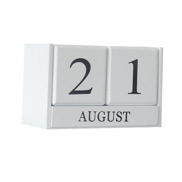 Bloques de Calendario de Madera de Escritorio Calendarios Y Suministros de Escritorio Calendario Decorativo Baoblaze Bloques de calendario de madera
