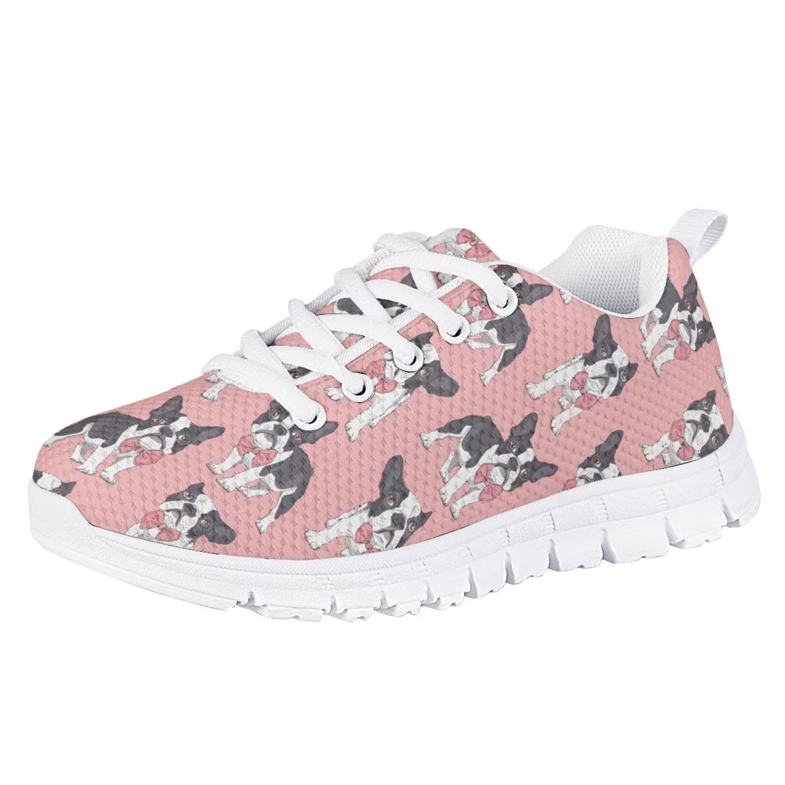 Pzuqiu Boston Terrier Sport Shoes for Girls Size 5 Breathable Animal
