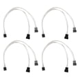 thumbnail image 1 of 4pcs PWM Fan Extension Cable 4 Pin Silver Coated Copper Wire PC Fan Extension Cable for PC Cooling Fan 1 to 2 Splitter, 1 of 14