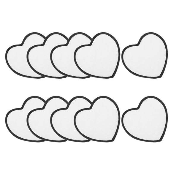 HOMEMAXS 10pcs Blank Diy Iron-On Patches For Clothes Self-Adhesive Embroidered Fabric Patches Heat Transfer Applique For Clothing Repair