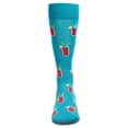 thumbnail image 2 of MeMoi Men's Bloody Mary's Bamboo Blend Novelty Crew Sock - Mens - Male, 10-13, Capri Breeze, 2 of 3