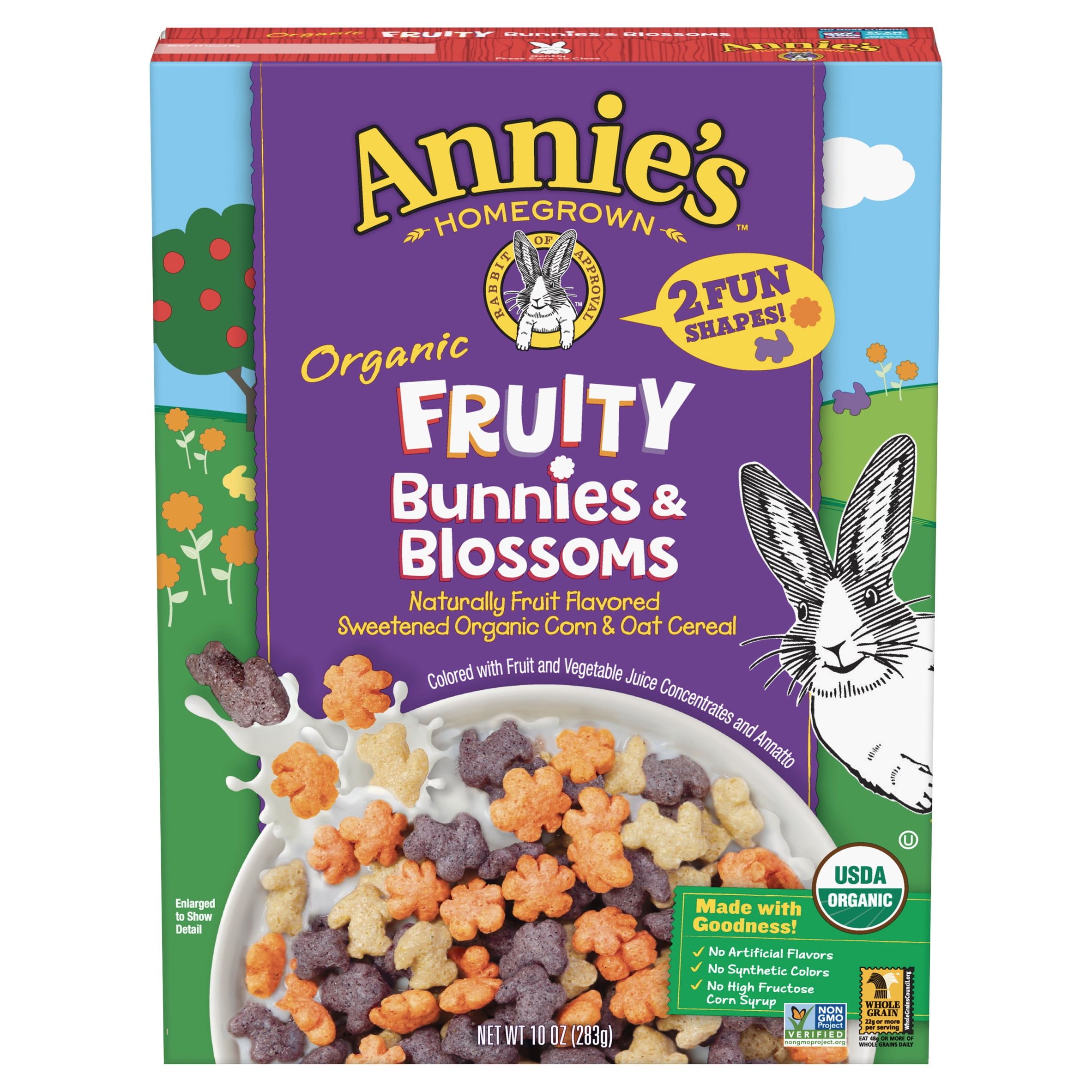 Annie's Organic Fruity Bunnies & Blossoms Cereal, 10 oz