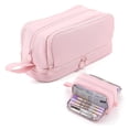 thumbnail image 1 of Trousse à Crayons en Polyester Durable avec Poignée Supérieure, Grande Capacité, Compartiments à Double Fermeture Éclair et 4 Poches en Maille, Rangement Spacieux pour Stylos, Marqueurs, Téléphones, Règles - Organisateur de Papeterie Léger pour, 1 of 6