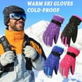 thumbnail image 2 of OAVQHLG3B Gloves Women's Snow Windproof Warm Cold And Velvet Sports Riding Skating Gloves, 2 of 3