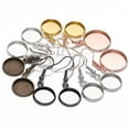 thumbnail image 2 of U8MO Metal 10pcs 10~25mm Ear Hooks with Base Cup Earring Post Findings DIY Handmade-Gunblack-10mm, 2 of 6