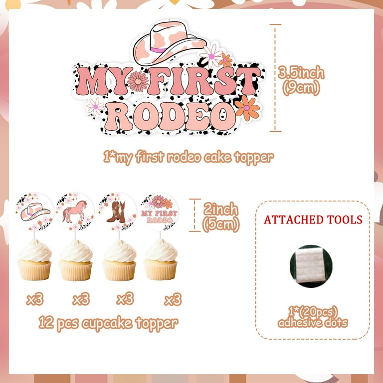 13pcs-my-first-rodeo-cake-topper-groovy-daisy-cake-topper-pink-cowgirl-hat-cupcake-toppers-western-cowgirl-cowboy-1st-cake-decorations-for-baby-shower-groovy-cowgirl-birthday-party-decor-supplies-walmart-com