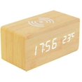 thumbnail image 1 of Thermomtre Numrique Rveil Rveil Numrique Bois Rveil Bois Led Digital Avec Chargeur Sans Fil, Rveil En Bois Avec Chargeur Induction Chargeur Sans Fil, 1 of 5