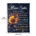thumbnail image 2 of HiiKaa Sister Birthday Gifts from Sister,Best Friend Gift for Women,Bestie Gifts,Big Sister Gift from Little Sister,Soul Sister Gifts for Girls,Navy Throw Blanket 60” x 50”, 2 of 8