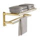 thumbnail image 1 of Toallero plegable de pared con doble barra, de aluminio dorado., 1 of 4