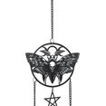 thumbnail image 5 of Macabre Death's Head Skull Black Moth Pentagram Wall Hanging Decoration Chime, 5 of 8