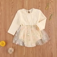 thumbnail image 2 of Bébé Fille Tricot Romper, Mignon Manches Longues Body Col Rond Floral Tutu Robe pour l'Hiver d'Automne, 2 of 6