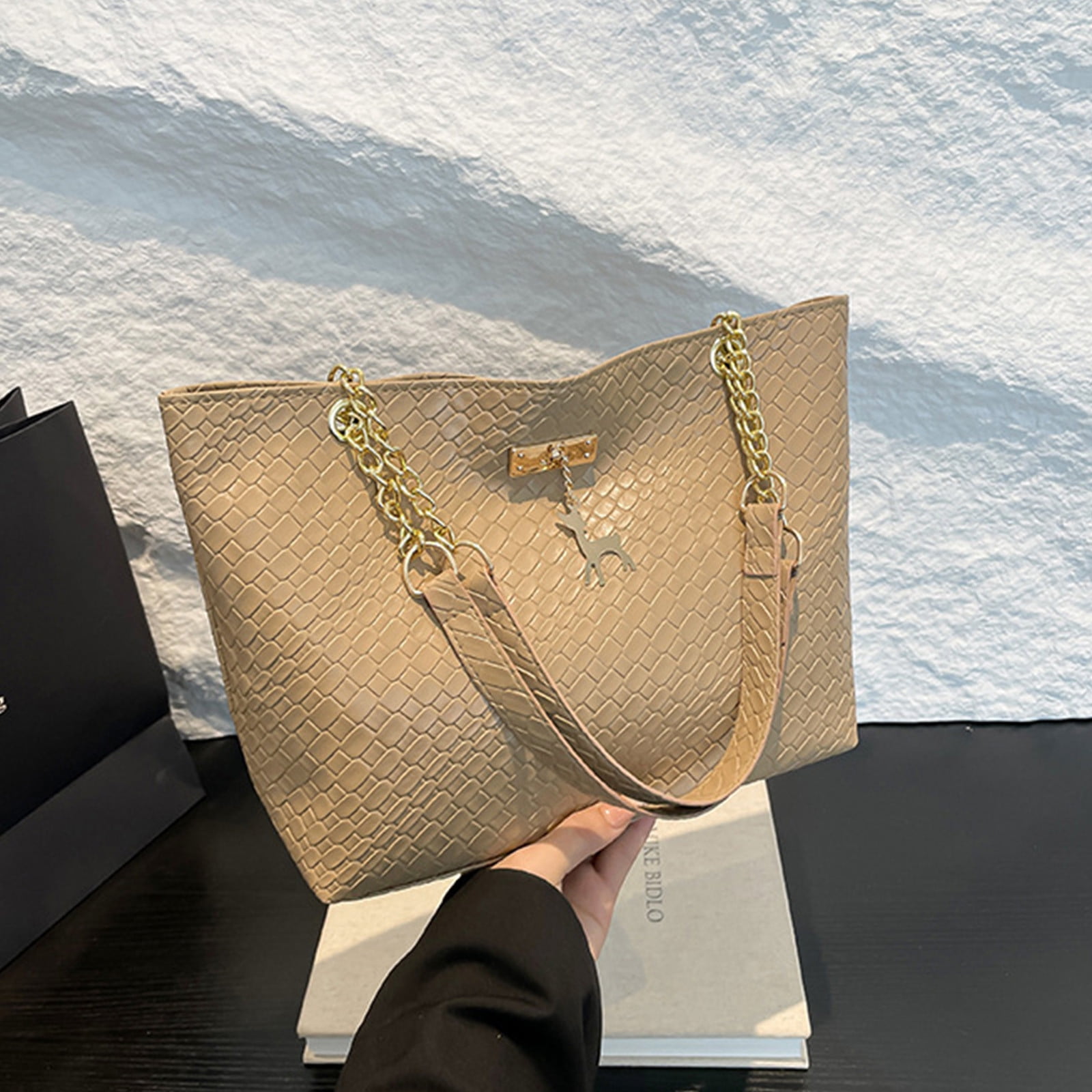 Deer Design Women's Handbag Vintage Style Shoulder Bag Tote with