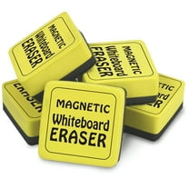 The Pencil Grip Magnetic Whiteboard Eraser, 2" x 2", Yellow, Pack of 12