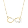 thumbnail image 2 of Rosec Jewels Certified Moissanite Infinity Necklace for Women (D Color VS1 Clarity), 18K Yellow Gold, 2 of 6