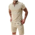 thumbnail image 1 of Conjunto De 2 Piezas Para Hombre, Playera, Camiseta, Conjunto Deportivo Informal, Pantalones Cortos De Manga Corta De Talla Grande, 1 of 6