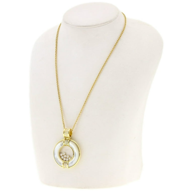 Pre-Owned Chopard Happy Diamond Shell 8P Large Necklace K18