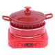 thumbnail image 2 of Estufa de inducción con olla a escala 1/12, mini electrodoméstico de cocina realista para escenas de casas de muñecas, accesorios para aficionados. Rojo, 2 of 10