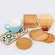 thumbnail image 4 of Posavasos De Bambú Con Mosaico Diy, Bandejas De Base En Blanco, Posavasos Para Vasos, Posavasos Para Plantas, Placa Artística (Paquete De 6 Azulejos De Mosaico No Incluidos), 4 of 5