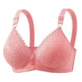 thumbnail image 1 of Women's Wirefree Lace Bra, Front Closure Adjustable Strap Breathable Comfort Seamless for Everyday Wear, 1 of 6