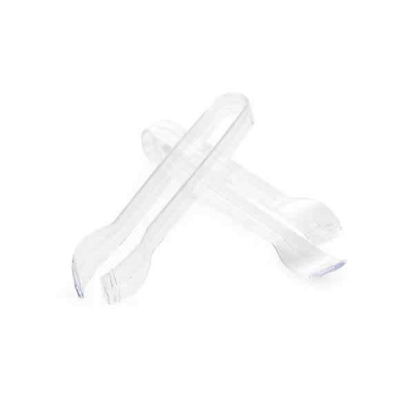 Ice Tongs 6" Clear/ White Poly Carbonate in-room use 12's/ Pack