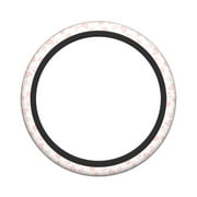 XMXY Car Steering Wheel Cover, Pink Romantic Love Non-Slip Jeep Truck Universal Elastic Steering Wheel Protector 15 inch