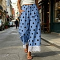 thumbnail image 5 of Elvqul Womens Polka Dot Pants Elastic Waist Versatile Sweatpants with Pockets Winter Bottoms for Juniors Wide Leg, 5 of 8