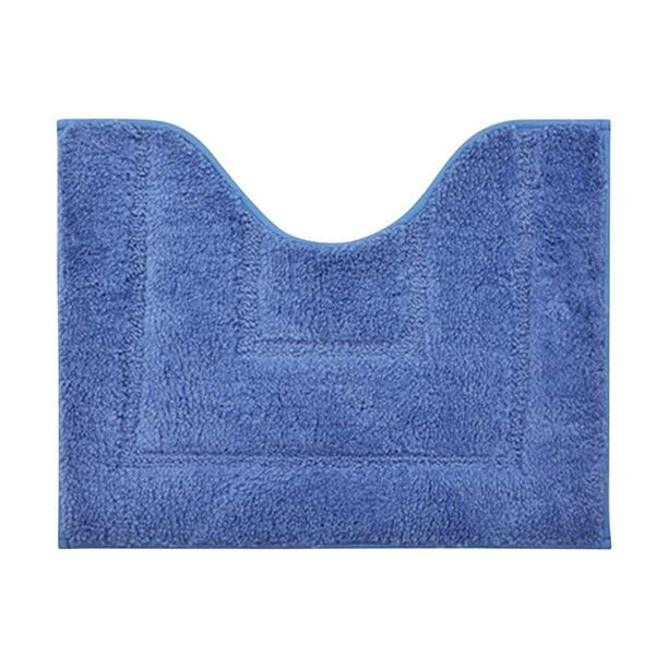Yhmxh Alfombrilla de baño en forma de U, alfombrilla gruesa para baño, felpudo absorbente de agua, alfombrilla de secado para pies, alfombra antideslizante para inodoro.