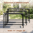 thumbnail image 6 of TLSUNNY 47'' Bar Table, Narrow Long Kitchen Dining Table, Sturdy Metal Frame, Outdoor Patio Counter Height Table, Rectangular, 6 of 12