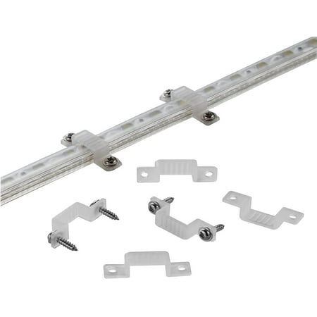 

100 Pack led Rope Light mounting Brackets Outdoor Rope Light Fixing Clips Suit for 14-15mm Width Rigid Rope Light Holder with 202PCS Screws