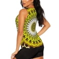 thumbnail image 3 of Haiem Yellow Mandala Workout Tank Tops for Women, Athletic Sports Slim-Fit Tank Tops, Compression Sleeveless Dry Fit Shirts,Athletic Shirt-XX-Large, 3 of 9