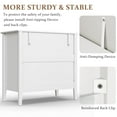 thumbnail image 6 of May in Color Large Fluted 3-Drawer Dresser, Wide Chest of Drawers, Modern Wood Dresser with Spacious Storage, White, 6 of 11