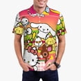 thumbnail image 2 of Lsque Sanrio Pattern Golf Shirts for Men Dry Fit Print Moisture Wicking Performance Short Sleeve Polo Shirt-, 2 of 7