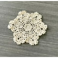 thumbnail image 2 of Handmade Crochet Lace Pineapple Beige Doily. 4 Inch Round. 100% Cotton. 4 Pieces., 2 of 5