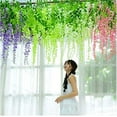 thumbnail image 6 of 12 Pack Artificial Wisteria Vine Fake Wisteria Hanging Garland Silk Long Hanging Bush Flowers String Home Party Wedding Decor, 6 of 6