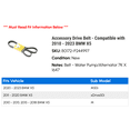 thumbnail image 2 of Accessory Drive Belt - Compatible with 2010 - 2023 BMW X5 2011 2012 2013 2014 2015 2016 2017 2018 2019 2020 2021 2022, 2 of 2