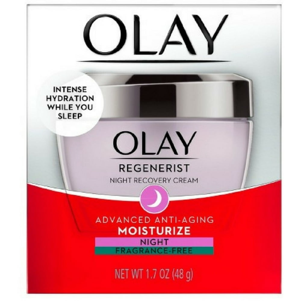 2 Pack OLAY Regenerist Night Recovery Cream Advanced AntiAging 1.7