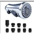 thumbnail image 2 of Grifo de cocina con rociador extraíble - Adaptadores de 9 funciones con boquilla de silicona - Fácil instalación, 3 modos para limpiar el fregadero, 2 of 8
